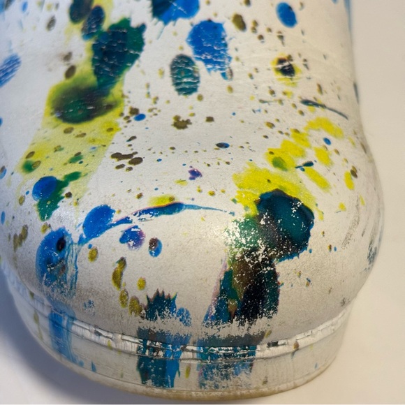 Dansko Professional Paint Splash Leather Clogs Shoes 39 pre-owned - Picture 10 of 13